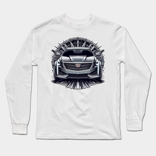 Cadillac CT6 Long Sleeve T-Shirt by Vehicles-Art